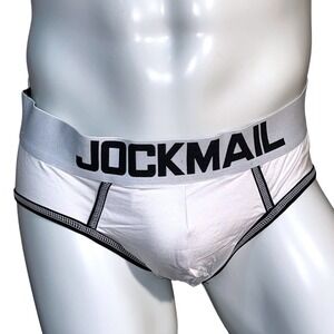 Jockmail‎ Backless Bulge Enhancing Brief White Size XXL (34-36) JM338 NWT